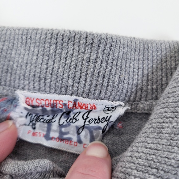 Vintage Authentic Boy Scout Shirt Wolf Cubs Top long sleeve collar badges - Picture 4 of 5